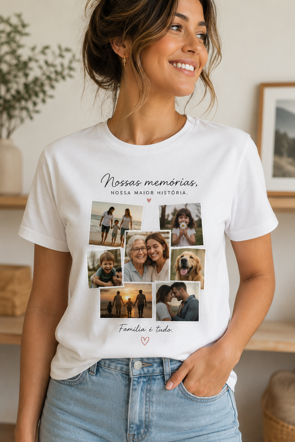 Camiseta personalizada Memórias em Foto